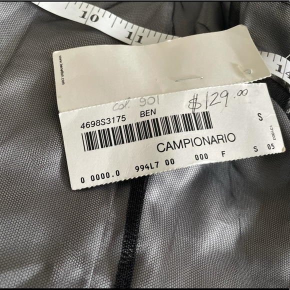 NWT United Colors of Benetton silver and black mesh dress - Picture 7 of 13